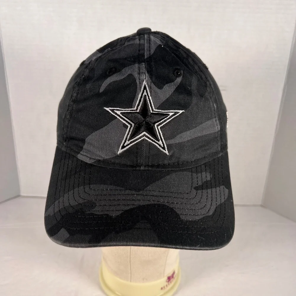 New Era Womens Dallas Cowboys 9TWENTY Camo Adjustable Hat Black Grey